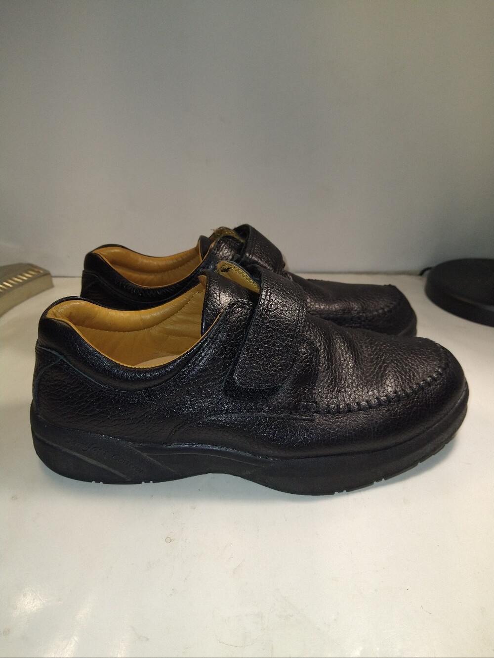 Dr Comfort Scott 9210 Black Leather Orthopedic Diabetic Shoes Men's sz 9.5W.